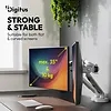 Digitus Ramię biurkowe podw&oacute;jne z zaciskiem i sprężyną mechaniczną 2x LCD max. 35" obciążenie 2x10kg, VESA: 75x75, 100x100, białe