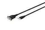 Digitus Kabel adapter USB 2.0 - DB9 RS232 M/Ż, chipset FTDI (FT232RNL), PVC, czarny, 1.8 m
