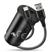 everActive Ładowarka samochodowa CC-15QC QC3.0 18W 1XUSB + kabel USB-C 1m