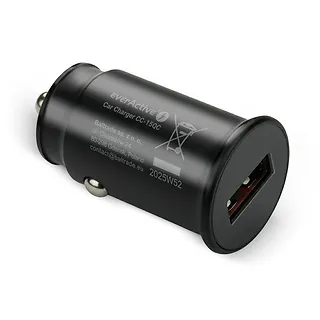 everActive Ładowarka samochodowa CC-15QC QC3.0 18W 1XUSB + kabel USB-C 1m