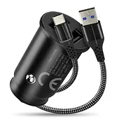 everActive Ładowarka samochodowa CC-25C 2XUSB 12W + kabel USB-C