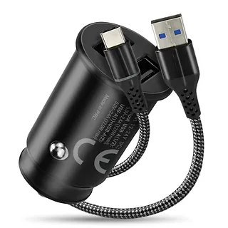 everActive Ładowarka samochodowa CC-25C 2XUSB 12W + kabel USB-C