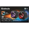 Defender Głośniki komputerowe J1 2.0 6W LED USB czarne