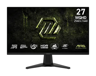MSI Monitor MAG 275QF E20  27 cali/LED/WQHD/Flat/200Hz/Czarny