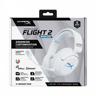 HyperX Zestaw słuchawkowy Cloud Flight 2 -  Gaming Biały - B5VC5AA