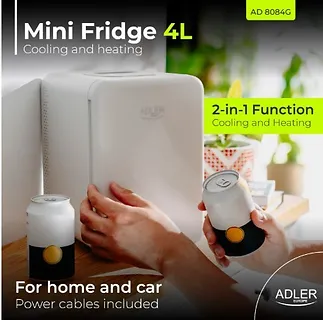 Adler Mini lod&oacute;wka 4l biała AD 8084