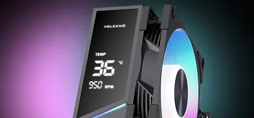 MODECOM Chłodzenie powietrzne Volcano 0C T102 LCD ARGB 120 czarne