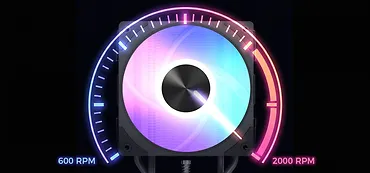 MODECOM Chłodzenie powietrzne Volcano 0C T102 LCD ARGB 120 czarne