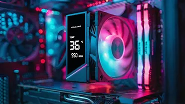 MODECOM Chłodzenie powietrzne Volcano 0C T102 LCD ARGB 120 czarne