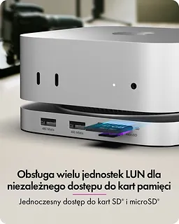IcyBox Stacja dokująca IB-DK100 Mac Mini M4 7 w 1 z M.2 NVMe Slot