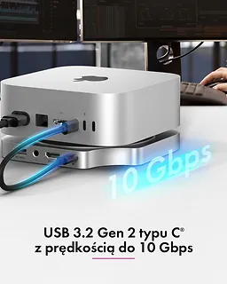 IcyBox Stacja dokująca IB-DK100 Mac Mini M4 7 w 1 z M.2 NVMe Slot