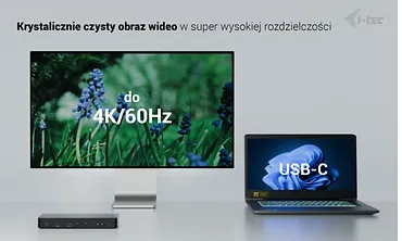 i-tec Stacja dokująca Thunderbolt 4 Intelligent Dual Display Power Delivery 90W 2x DP Video TB AUDIO LAN  USB-A 10Gbps USB-C 10 Gbps Kensington lock