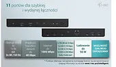 i-tec Stacja dokująca Thunderbolt 4 Intelligent Dual Display Power Delivery 90W 2x DP Video TB AUDIO LAN  USB-A 10Gbps USB-C 10 Gbps Kensington lock