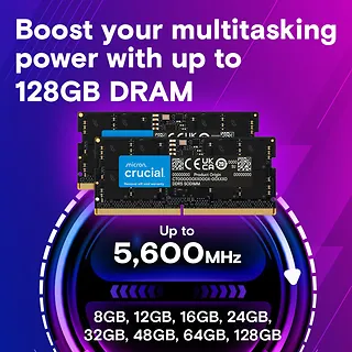Crucial Pamięć DDR5 SODIMM 16GB/5600 CL46 (16Gbit) Tray