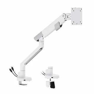ART Uchwyt biurkowy gazowy do 1 monitora LED/LCD 17-35" L-29GD 2-11kg 2xUSB 3.0 Premium White