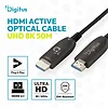 Digitus Kabel połączeniowy hybrydowy HDMI AOC | HDMI-A męski-męski | HDMI 2.1 | UHD-2 8K@60Hz | 48Gbps |HDR, eARC, HDCP 2.2, CEC | 50m