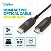 Digitus Kabel połączeniowy hybrydowy HDMI AOC | HDMI-A męski-męski | HDMI 2.1 | UHD-2 8K@60Hz | 48Gbps |HDR, eARC, HDCP 2.2, CEC | 60m