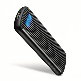 AXAGON EEM2-SC Obudowa zewnętrzna aluminiowa bezśrubowa USB-C 3.2 Gen 2 10Gbps - M.2 NVMe SSD, długość 30 do 80 mm szary