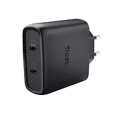 Trust Ładowarka MAXO GaN 65W 2x USB-C czarna