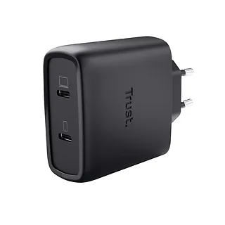 Trust Ładowarka MAXO GaN 65W 2x USB-C czarna