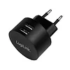 LogiLink Ładowarka sieciowa  2x USB-A, 10.5W, czarna