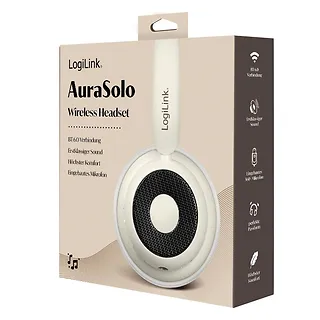 LogiLink Słuchawki z mikrofonem, BT6.0, ANC, brązowe