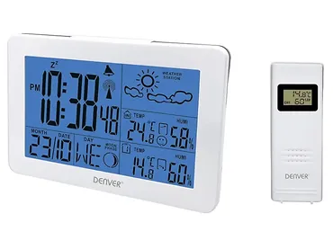 Stacja pogodowa Denver WS-530 z czujnikiem zewnętrznym biała