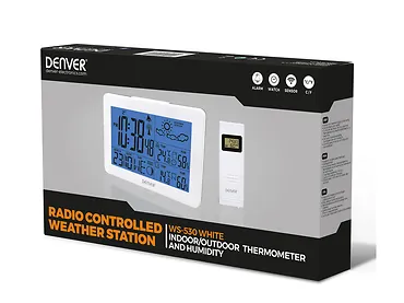 Stacja pogodowa Denver WS-530 z czujnikiem zewnętrznym biała