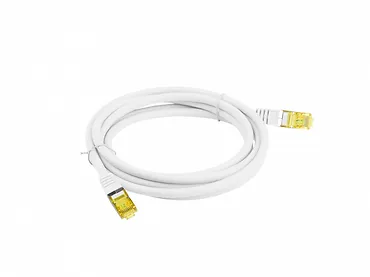 Lanberg Patchcord kat.6a s/ftp lszh cu 1m biały fluke passed
