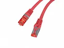 Lanberg Patchcord kat.6 s/ftp lszh cu 0.5m czerwony fluke passed