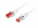 Lanberg Patchcord kat.6 s/ftp lszh cu 0.25m biały fluke passed
