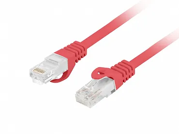 Lanberg Patchcord kat.6 utp lszh cu 0.25m czerwony fluke passed
