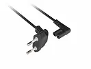 Lanberg Kabel zasilający EURO ( radiowy) CEE 7/16 - IEC 320 C7 3m kątowy VDE czarny