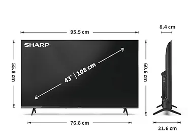 Sharp Telewizor LED 43 cale 43HE2445E