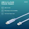 Digitus Kabel adapter do konsoli USB-A 2.0 męski do RJ45 | Chipset FTDI (FT232RNL) | jasnoniebieski | 1.8m