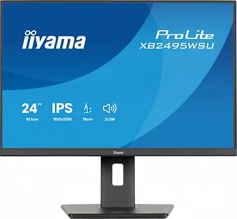IIYAMA Monitor 24 cale XB2495WSU-B1  IPS,16:10,350cd,4ms,HDMI, 100Hz,1500:1, 4xUSB,2x2W,HAS150 (PIVOT)