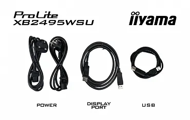 IIYAMA Monitor 24 cale XB2495WSU-B1  IPS,16:10,350cd,4ms,HDMI, 100Hz,1500:1, 4xUSB,2x2W,HAS150 (PIVOT)