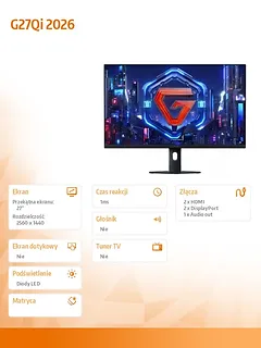 XIAOMI Monitor gamingowy 2K G27Qi 2026