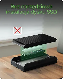 IcyBox Obudowa SSD IB-1920M-C42 NNVMe SSD , USB4 GEN 3x2 (40GB)
