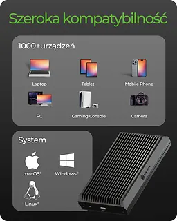 IcyBox Obudowa SSD IB-1920M-C42 NNVMe SSD , USB4 GEN 3x2 (40GB)