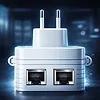 Qoltec Wzmacniacz sygnału WiFi | Repeater | Access Point | 300Mb/s | 6  anten | 2xRJ45