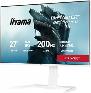 IIYAMA Monitor  27 cali GB2771QSU-W1 QHD,Fast IPS,200Hz,HAS (150) PIVOT,     2xUSB 3.2, 2xUSB C, 0,5ms, 2xHDMI, DP, 350cd,Adaptive G-SYNC - 2560 x 1440    @4
