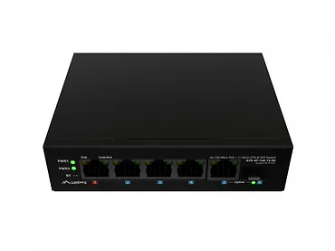 Lanberg Przełącznik Light ILFE-4P-1GE-1S-90 Light Industrial POE 1XBT 3AXT  SFP + ETH DIN FAST Ethernet