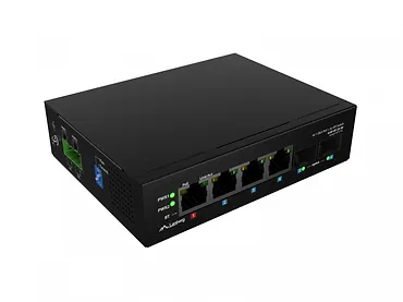Lanberg Przełącznik ILGE-4P-2S-90 Light Industrial POE 1XBT 3XAT 2XSFP DIN   Gigabit Ethernet
