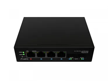 Lanberg Przełącznik ILGE-4P-2S-90 Light Industrial POE 1XBT 3XAT 2XSFP DIN   Gigabit Ethernet