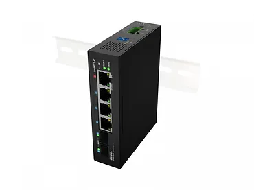 Lanberg Przełącznik ILGE-4P-2S-90 Light Industrial POE 1XBT 3XAT 2XSFP DIN   Gigabit Ethernet