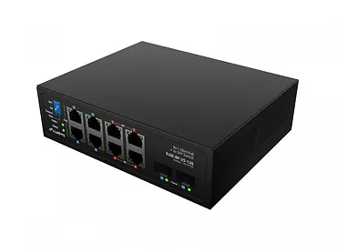Lanberg Przełącznik ILGE-8P-2S-120 Light Industrial POE 4XBT 4XAT 2XSFP DIN Gigabait Ethernet