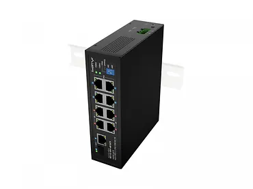 Lanberg Przełącznik Light ILFE-8P-1GE-1S-120 Light Industrial POE 4XBT 4XAT  SFP+ ETH DIN FAST Ethernet