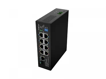 Lanberg Przełącznik Light ILFE-8P-1GE-1S-120 Light Industrial POE 4XBT 4XAT  SFP+ ETH DIN FAST Ethernet