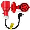 Qoltec Adapter siłowy do ładowarek EV | gniazdo CEE 16A 5P | Przejści&oacute;wka 400V na SCHUKO 230V | max 16A | 3.5kW